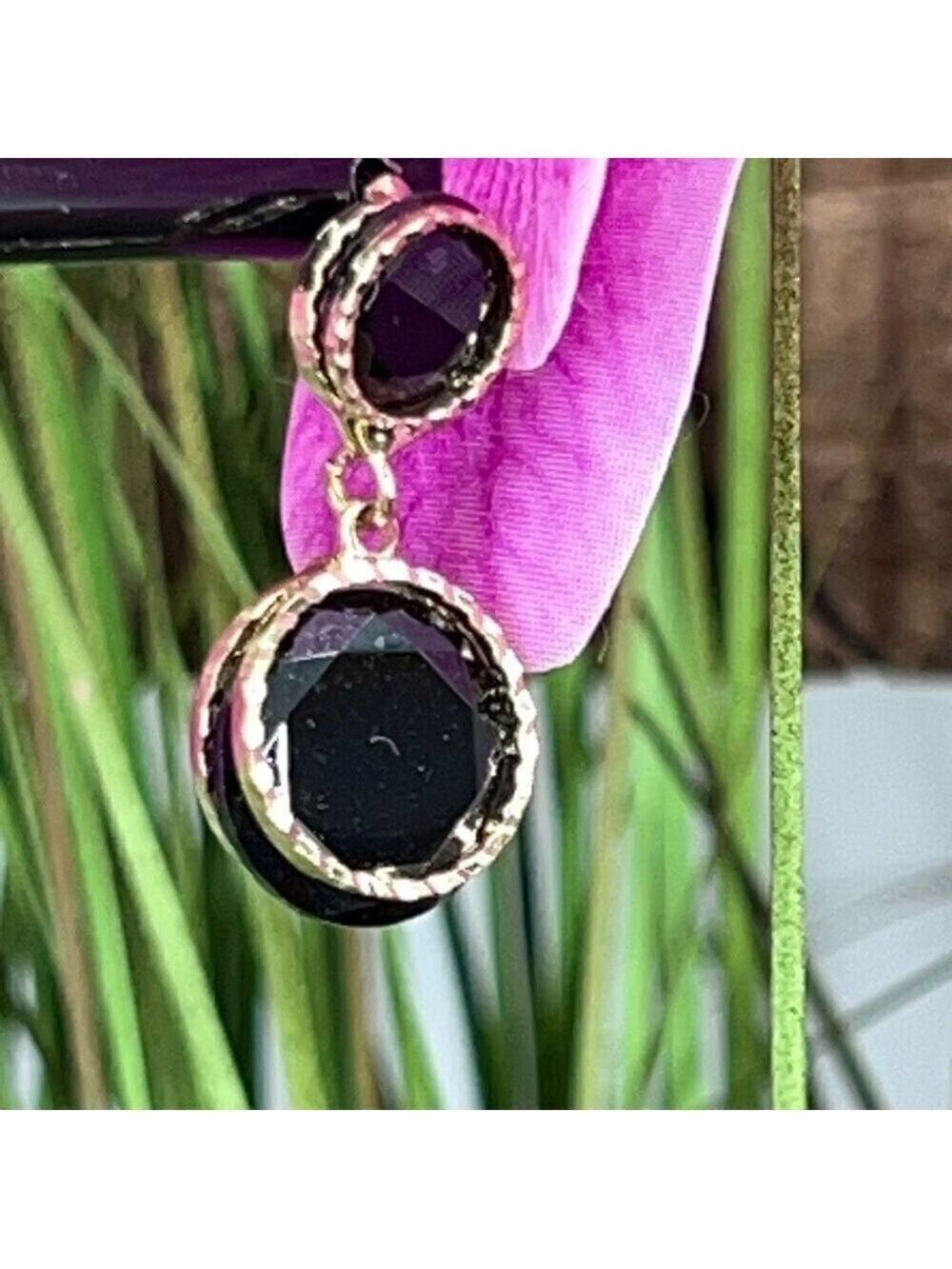 Baubles Black Gold Austrian Crystal Dangle Earrings $16 ea or bundle 3/$25